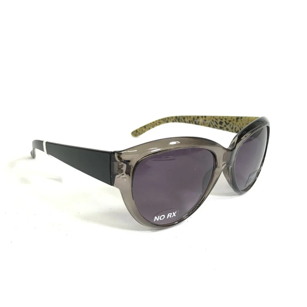 Rampage Sunglasses RS10009 GRY-35 Black Brown Cat Eye Frames with Purple Lenses